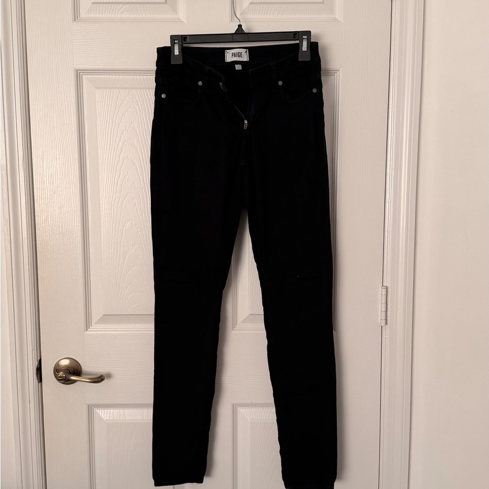 PAIGE Black High-Rise Skinny Jeans